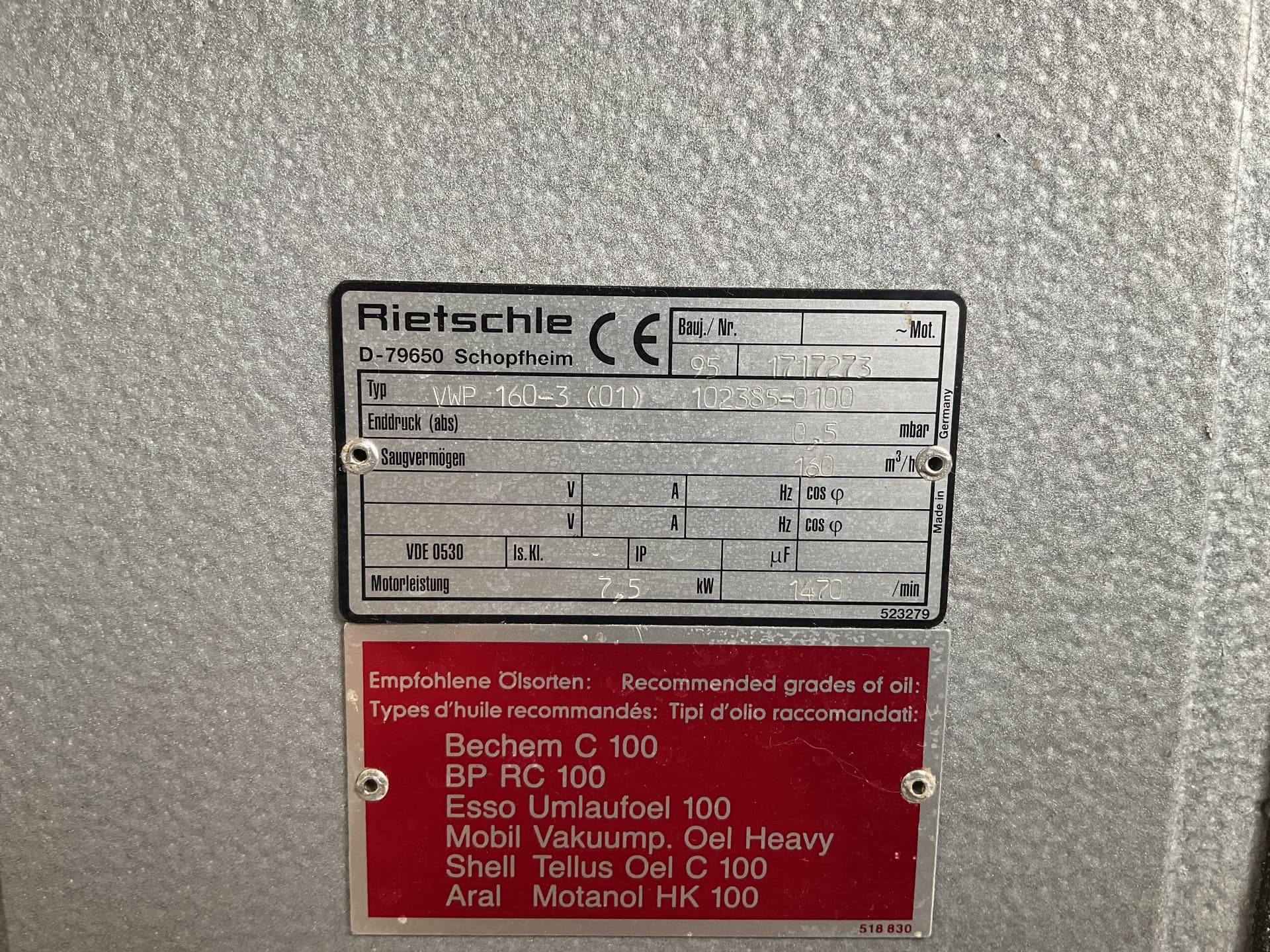 Rietschle VWP-160-3 - Vacuumpomp - image 4