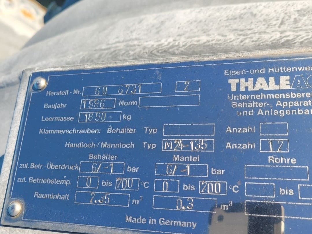 Thale 2350 l - Tlaková nádoba - image 4