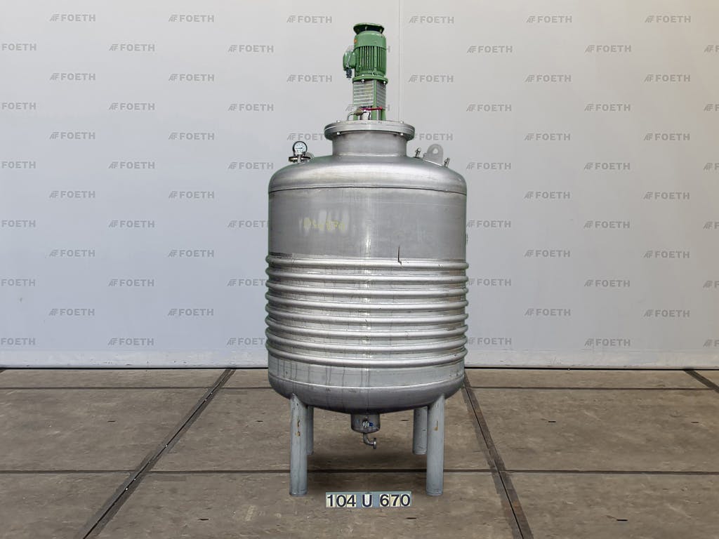 Ziemann 2500 Ltr - Reactor de aço inoxidável