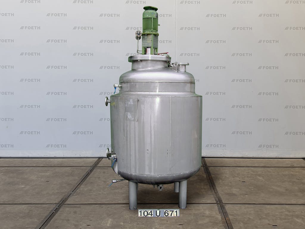 Ziemann 1350 Ltr - Reactor de aço inoxidável