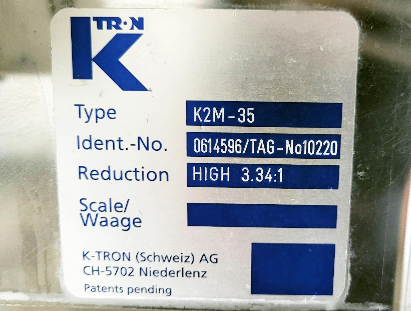 K-tron K2-ML-T35 loss-in-weight feeder - Metering screw - image 11