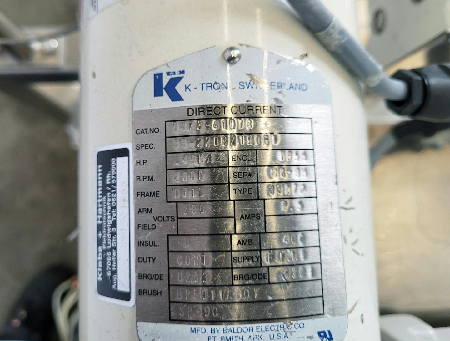 K-tron K2-ML-T35 loss-in-weight feeder - Metering screw - image 12