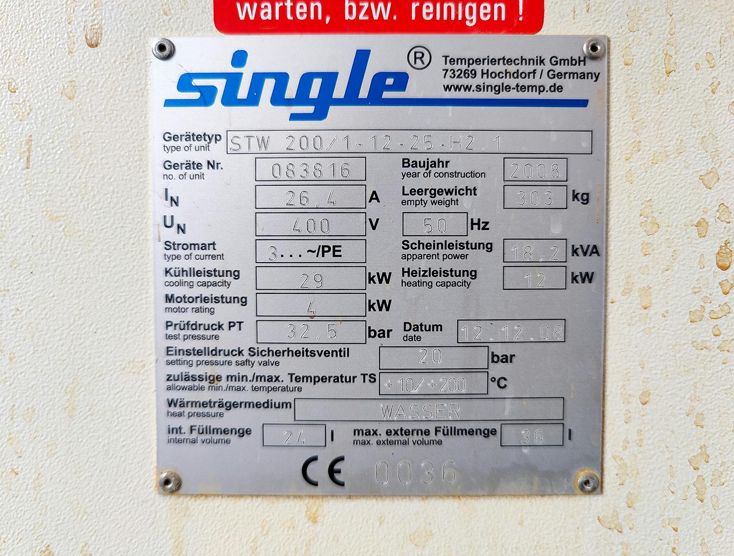 Single Temperiertechnik STW 200/1-12 - Tempereerapparaat - image 7