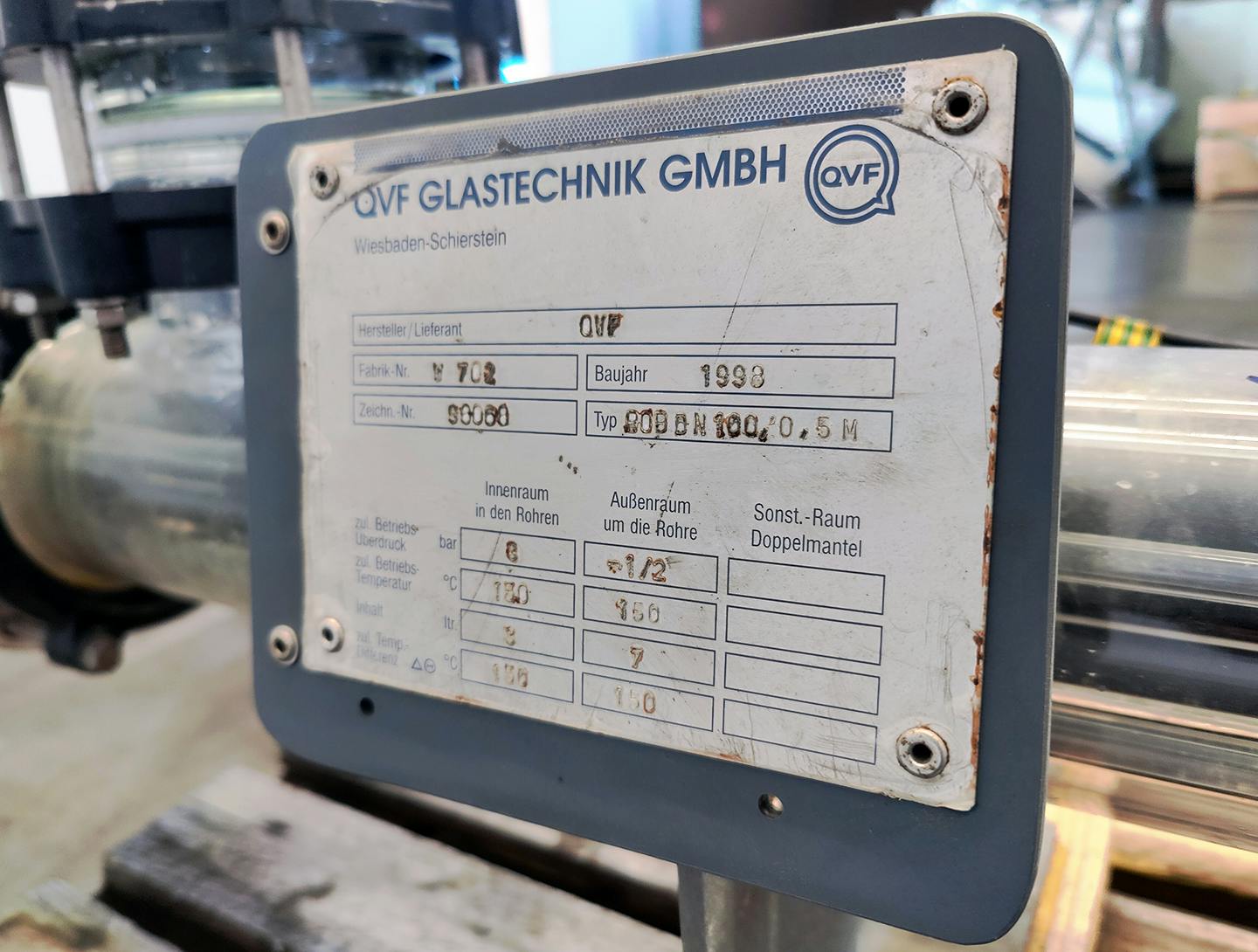 QVF Glasstechnik ROB DN100 SIC 0,5m³ - Кожухотрубчатый теплообменник - image 10
