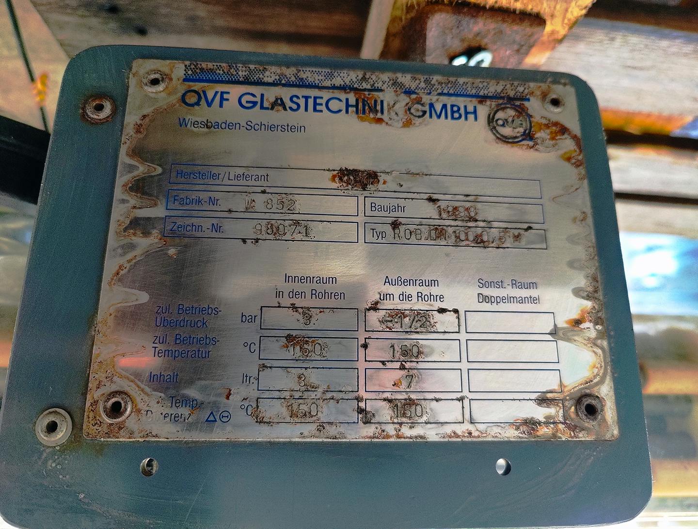 QVF Glasstechnik ROB DN100 SIC 0.5m³ - Кожухотрубчатый теплообменник - image 8