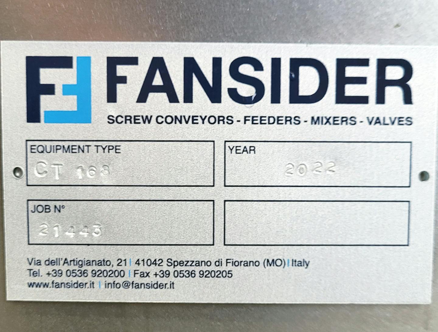 Fansider CT168 - Horizontal screw conveyor - image 6