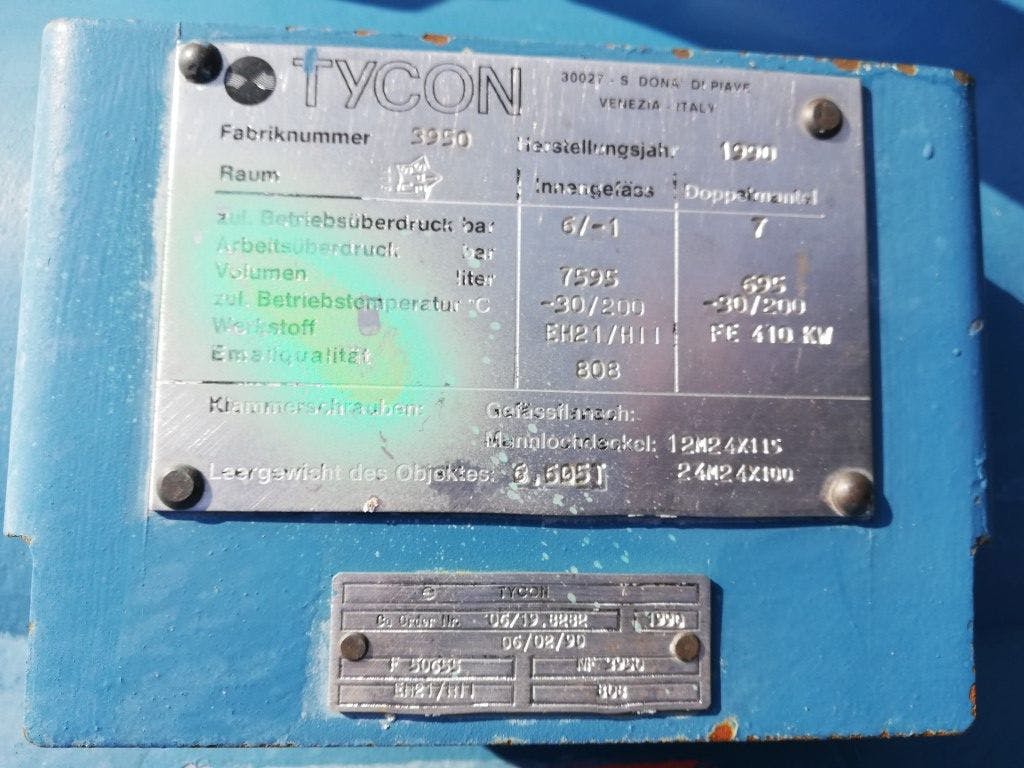 Tycon Italy CE- 6300 ltr - Reattore rivestito in vetro - image 10