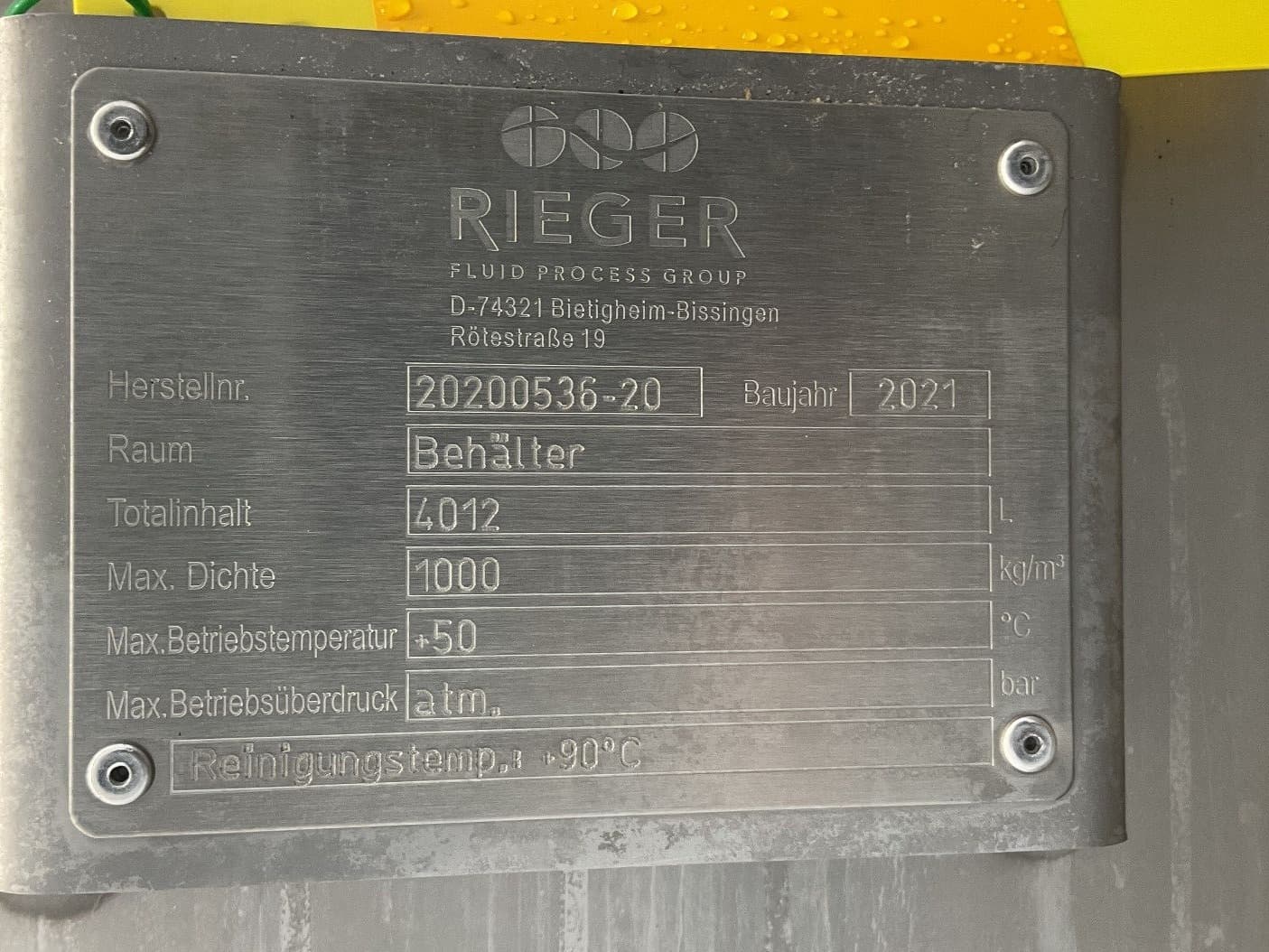 Rieger 4012 L - Tanque mezclador - image 4