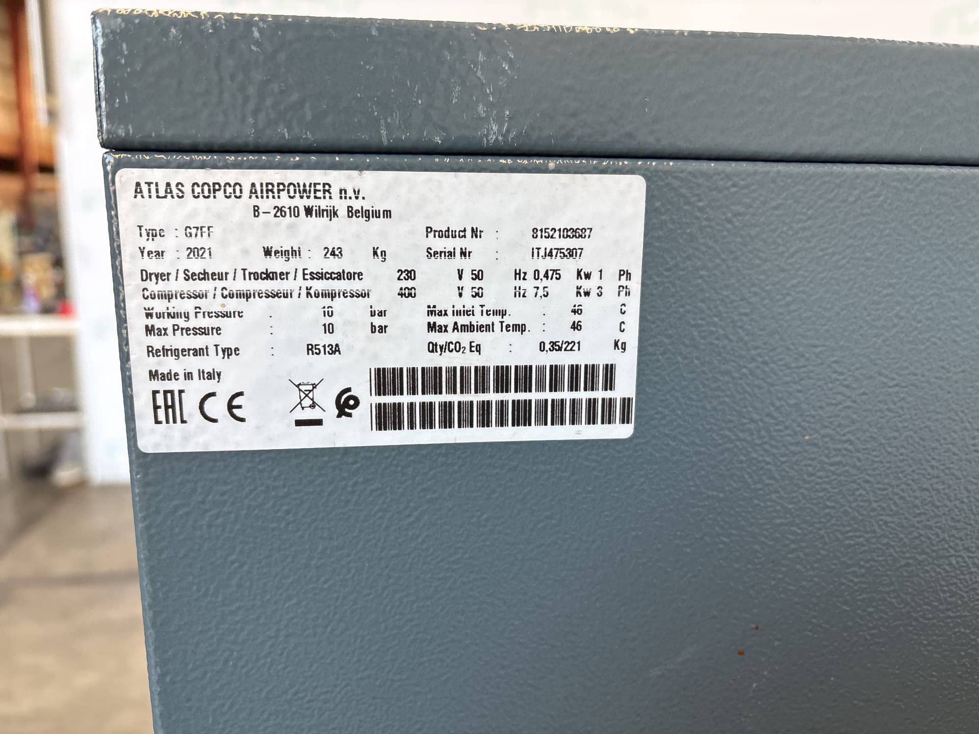 Atlas Copco G7 FF — Screw Compressor - Soprador - image 6