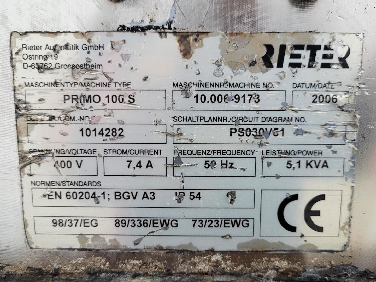 Rieter PRIMO 100 S - Peletizador - image 11