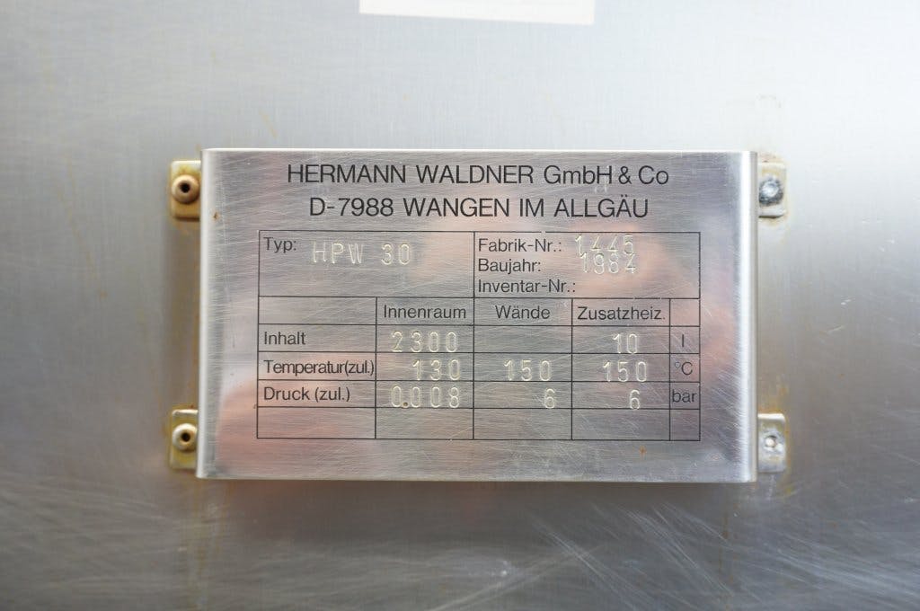 Waldner HW 30 - Secador de bandejas - image 9