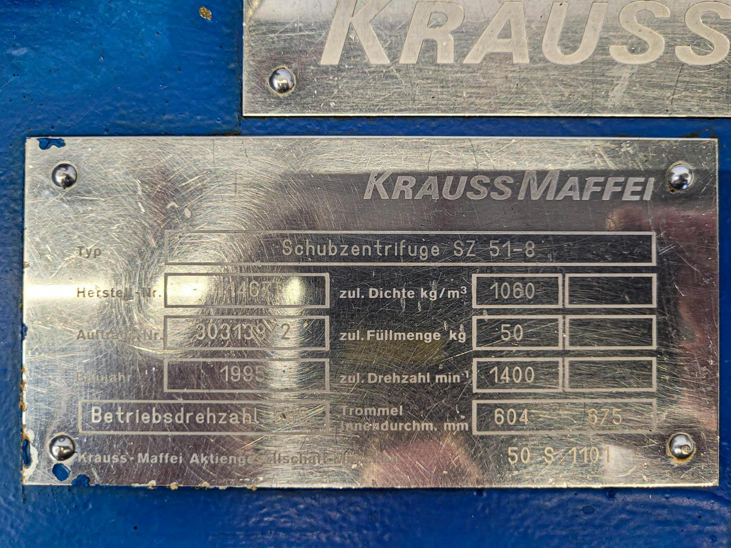 Krauss Maffei SZ 51-8 - Schuifcentrifuge - image 13