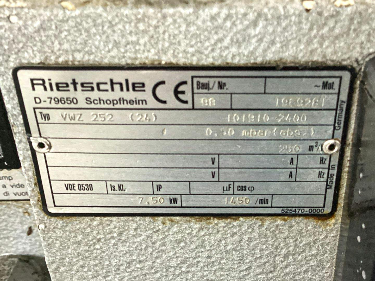 Rietschle VWZ 252 (24) - Pompa a vuoto - image 7