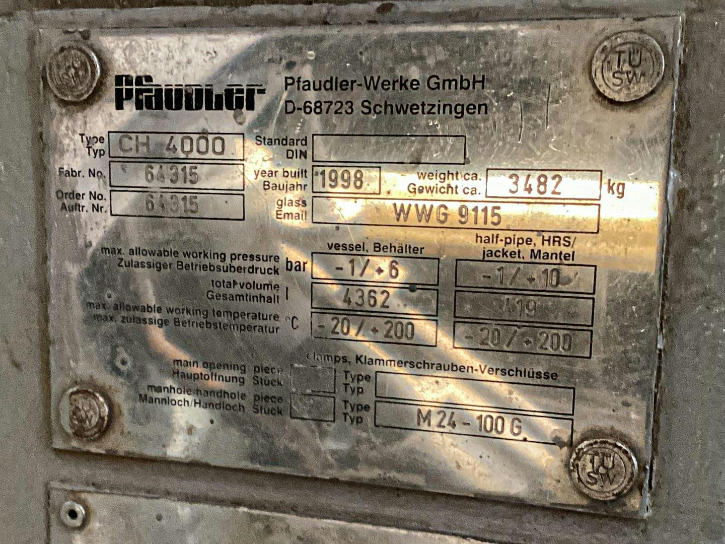 Pfaudler-werke CH4000 - Zbiornik ciśnieniowy - image 9