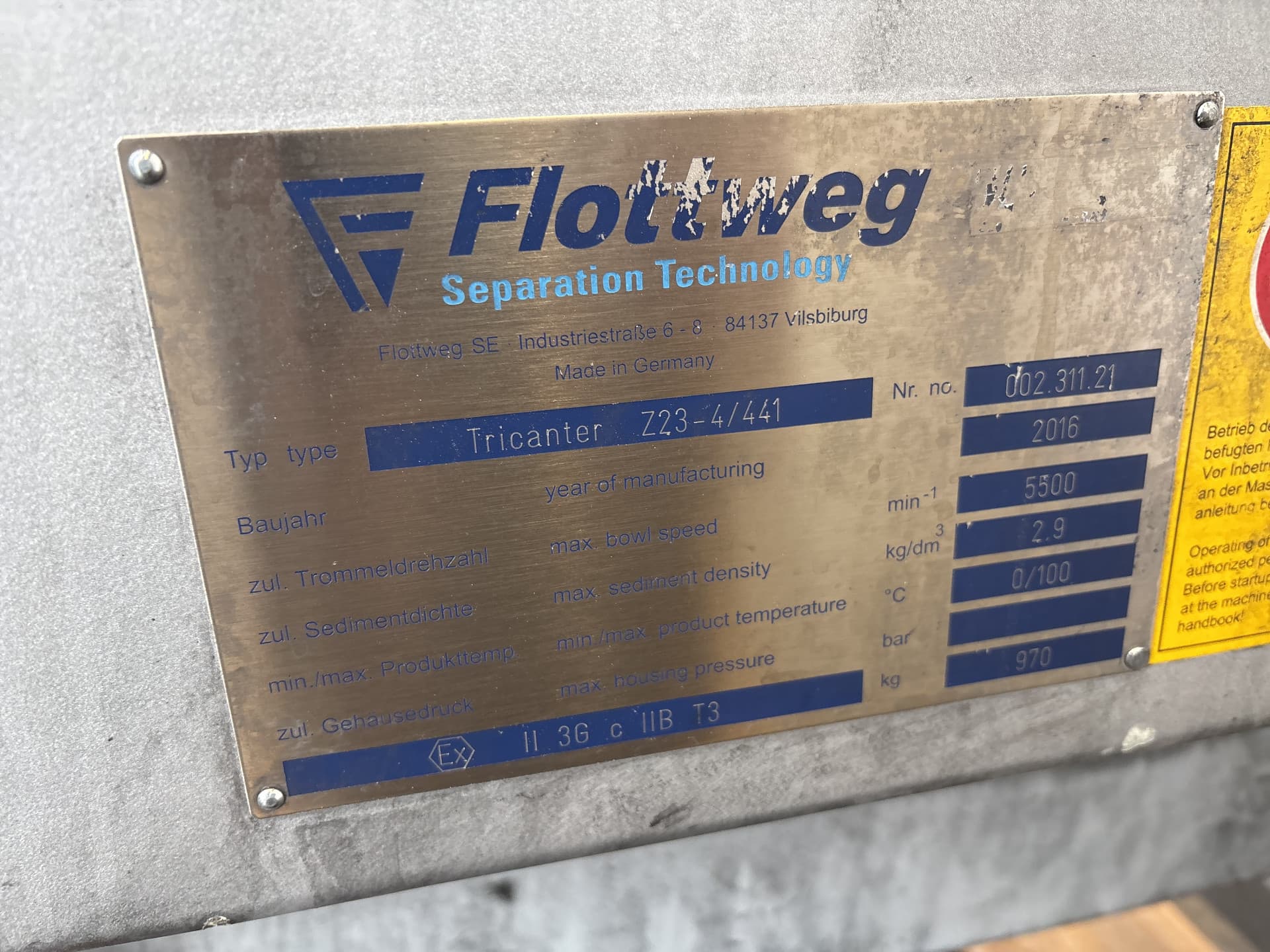 Flottweg Tricanter Z23-4/441 - Decanter - image 13