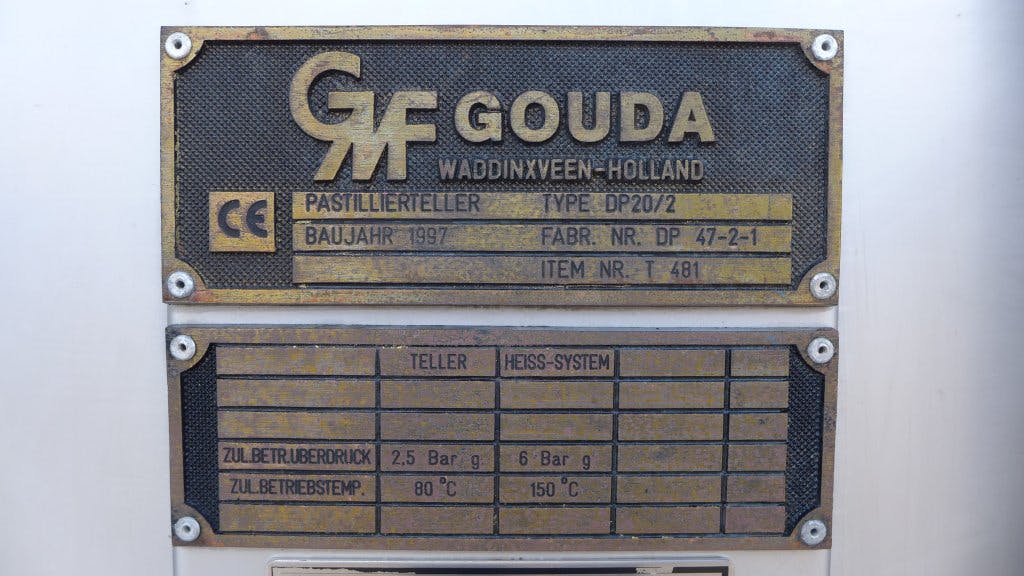 GMF Gouda Disc Pastillator type DP20/2 - Arrefecedor de correias - image 8