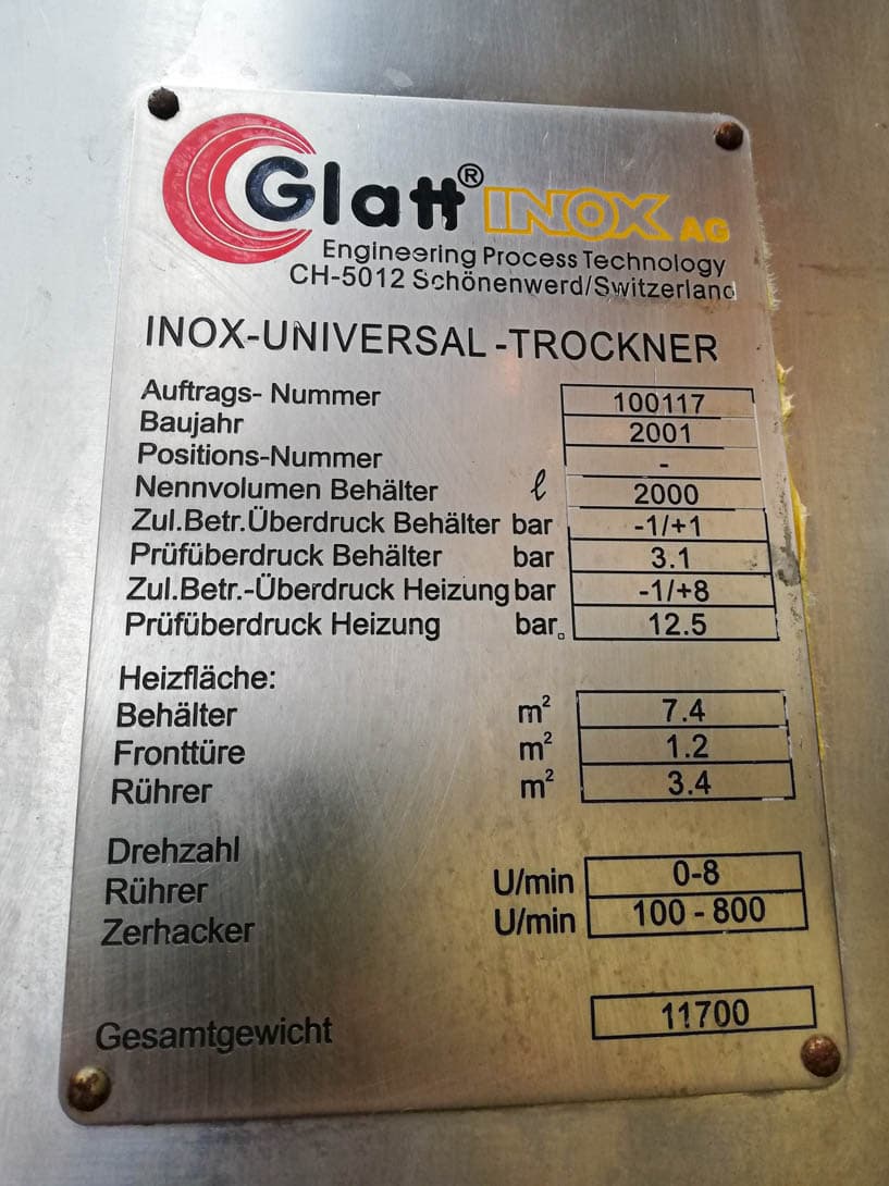 Glatt IST-2000 - Schaufeltrockner - image 10