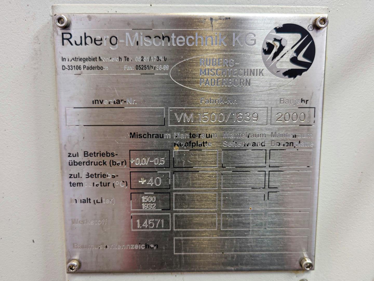 Ruberg Mischtechnik KG VM1500 - Miscelatore a nastro - image 5