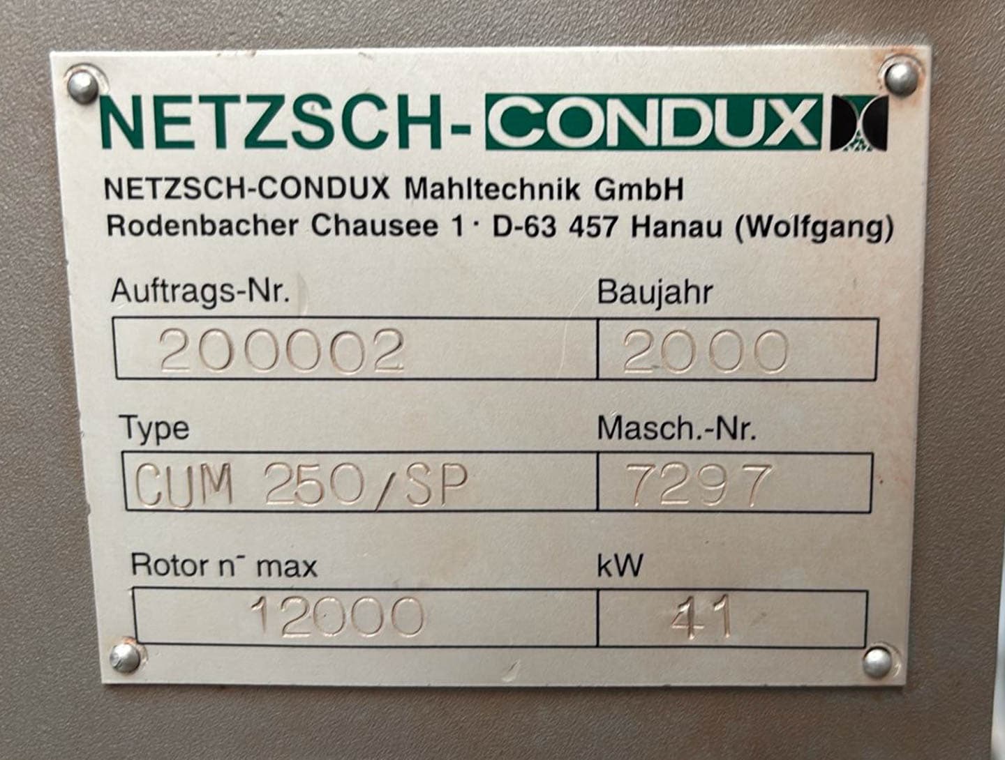  Netzsch CUM-250/SP - Moinho de pinos - image 9