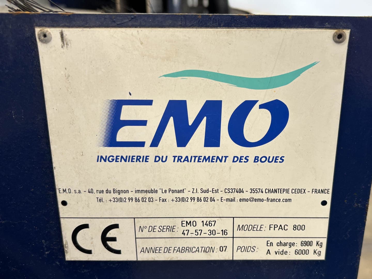 EMO FPAC 800 46m² - Filtropressa - image 7