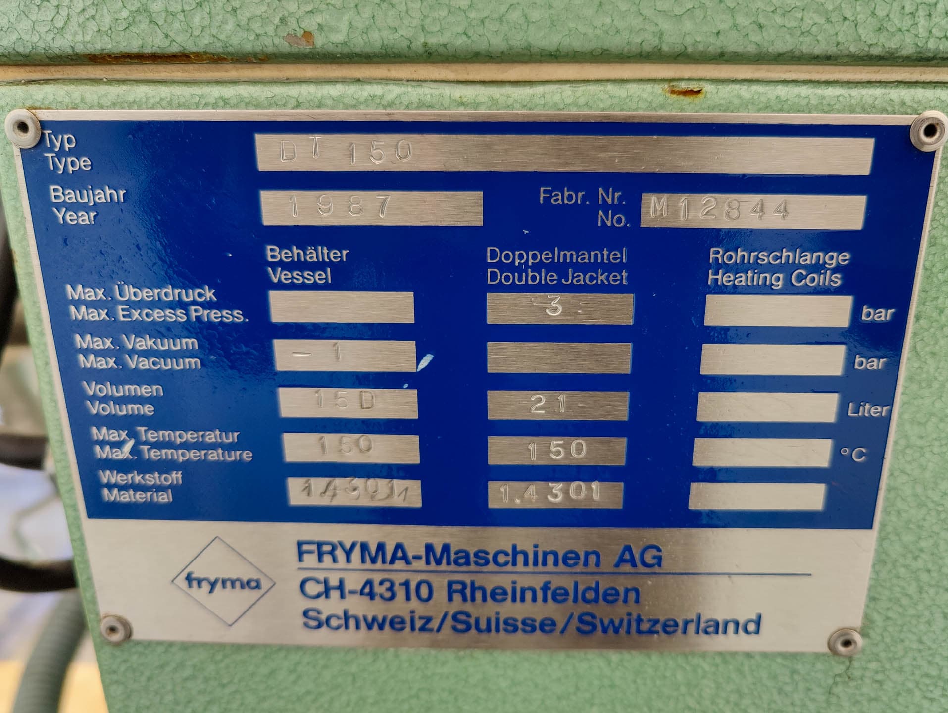 Fryma DT-150 - Nádoba na zpracování - image 9