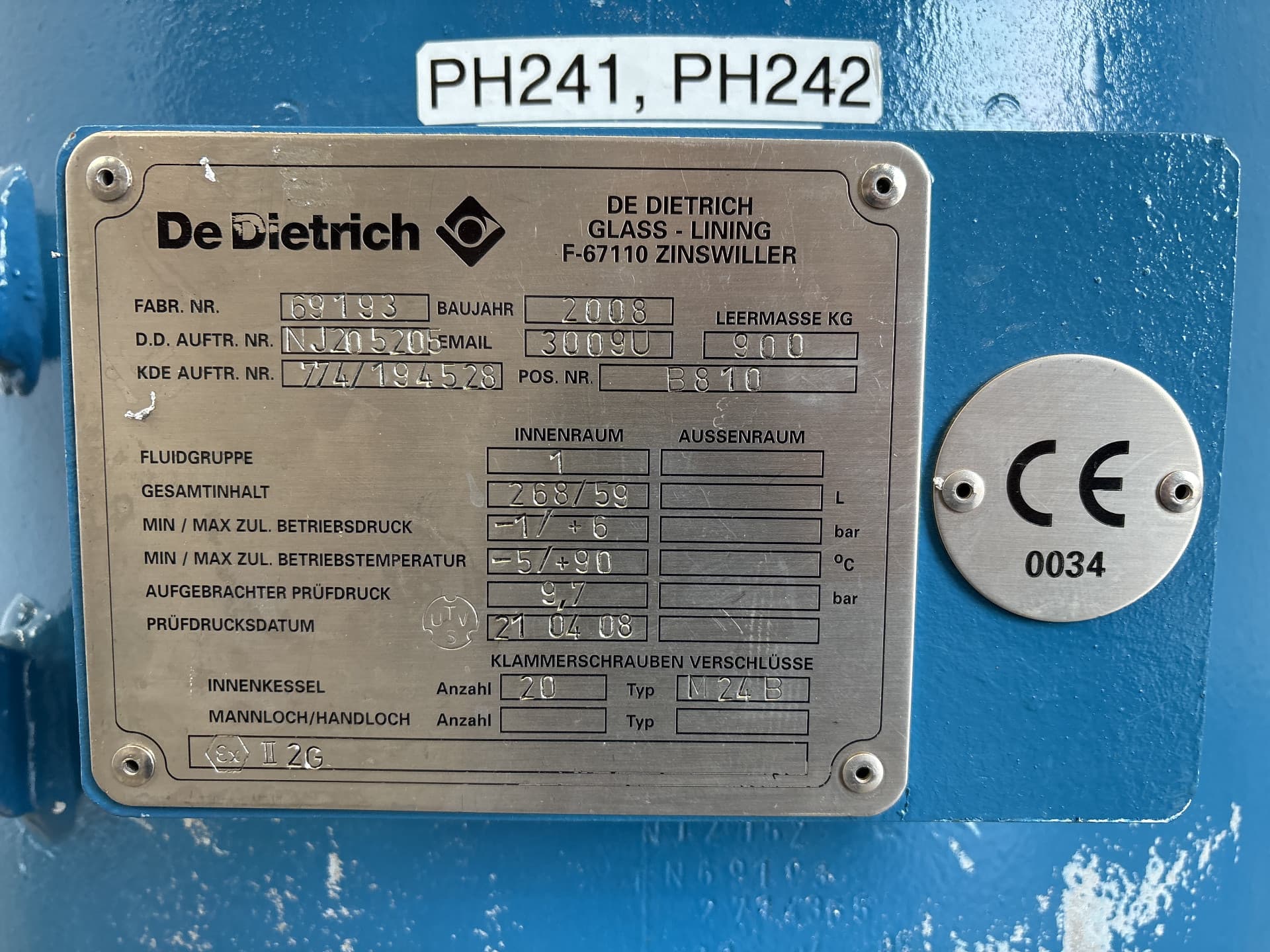 De Dietrich AE 250 - Serbatoio di agitazione - image 4