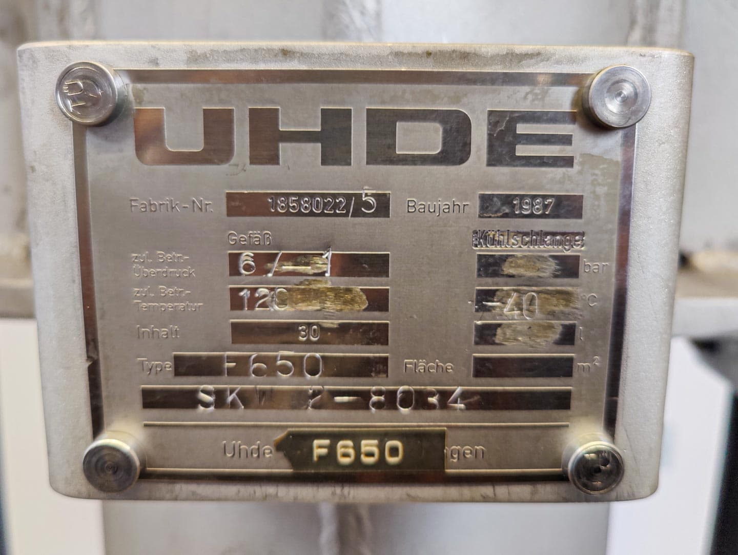 Uhde Hagen F650 - Drukketel - image 7