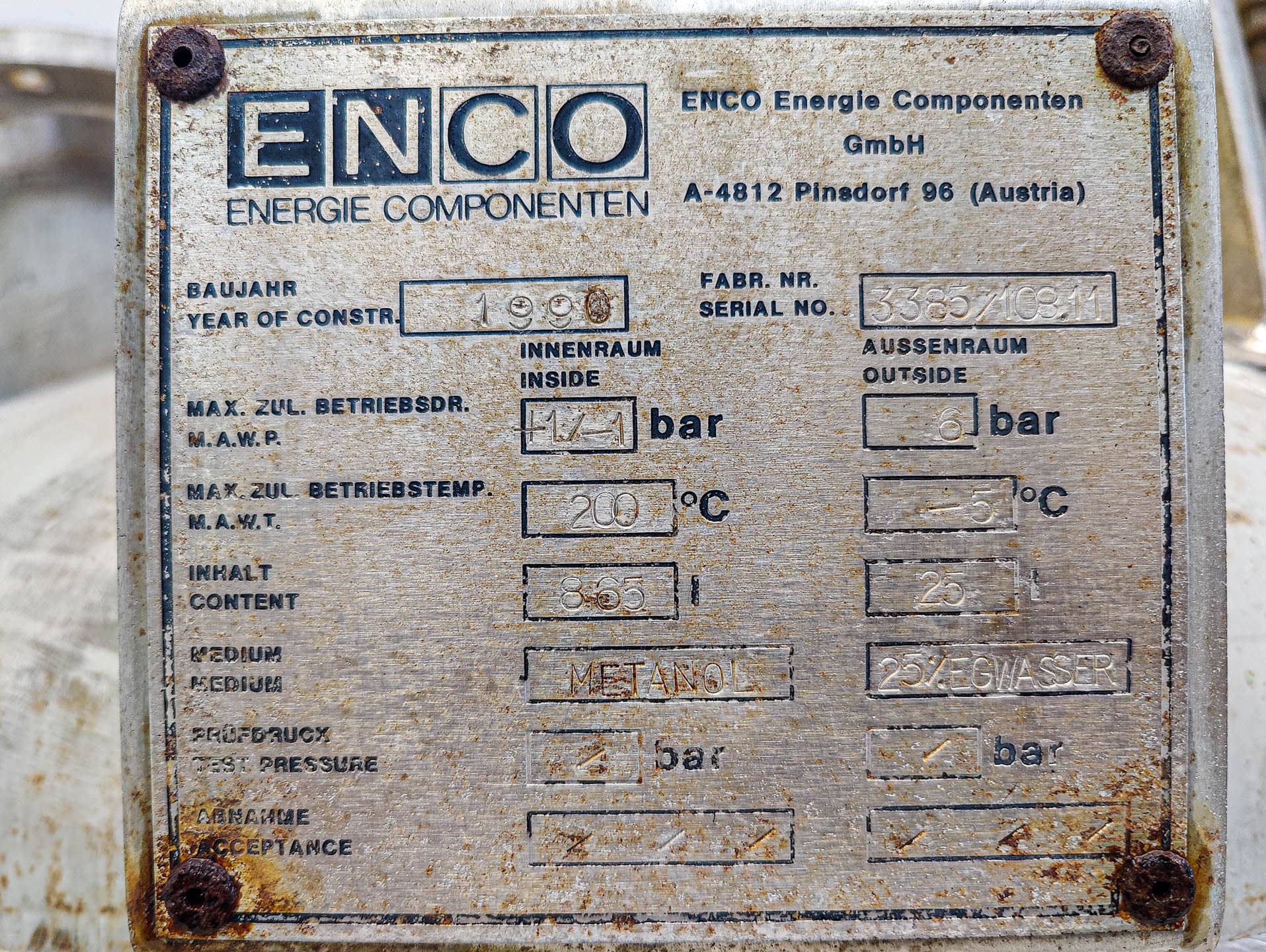 Enco 865 Ltr. - Serbatoio a pressione - image 8