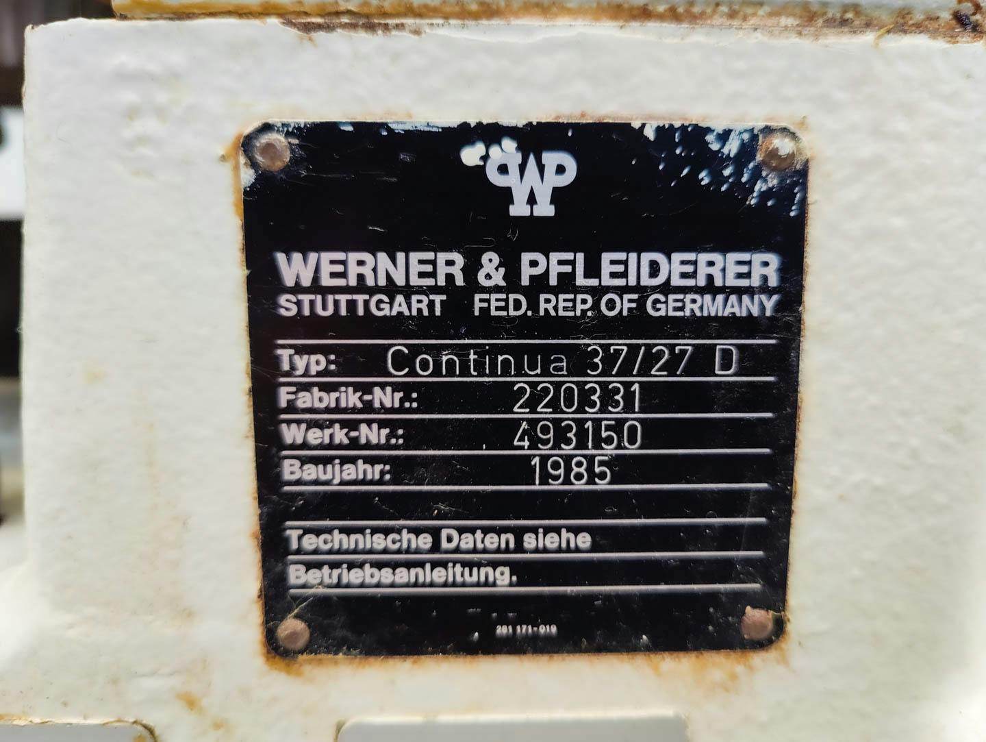 Werner & Pfleiderer Continua 37/27 D - Dubbelschroefs extruder - image 12