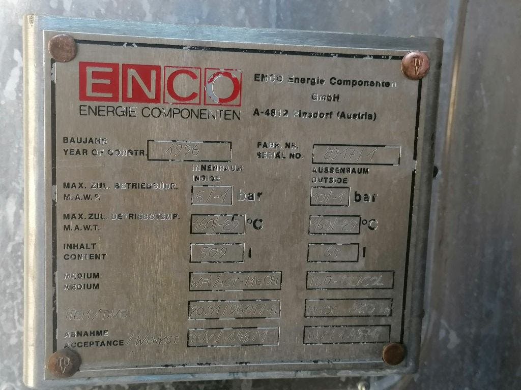 Enco 509 Ltr - Stainless Steel Reactor - image 8