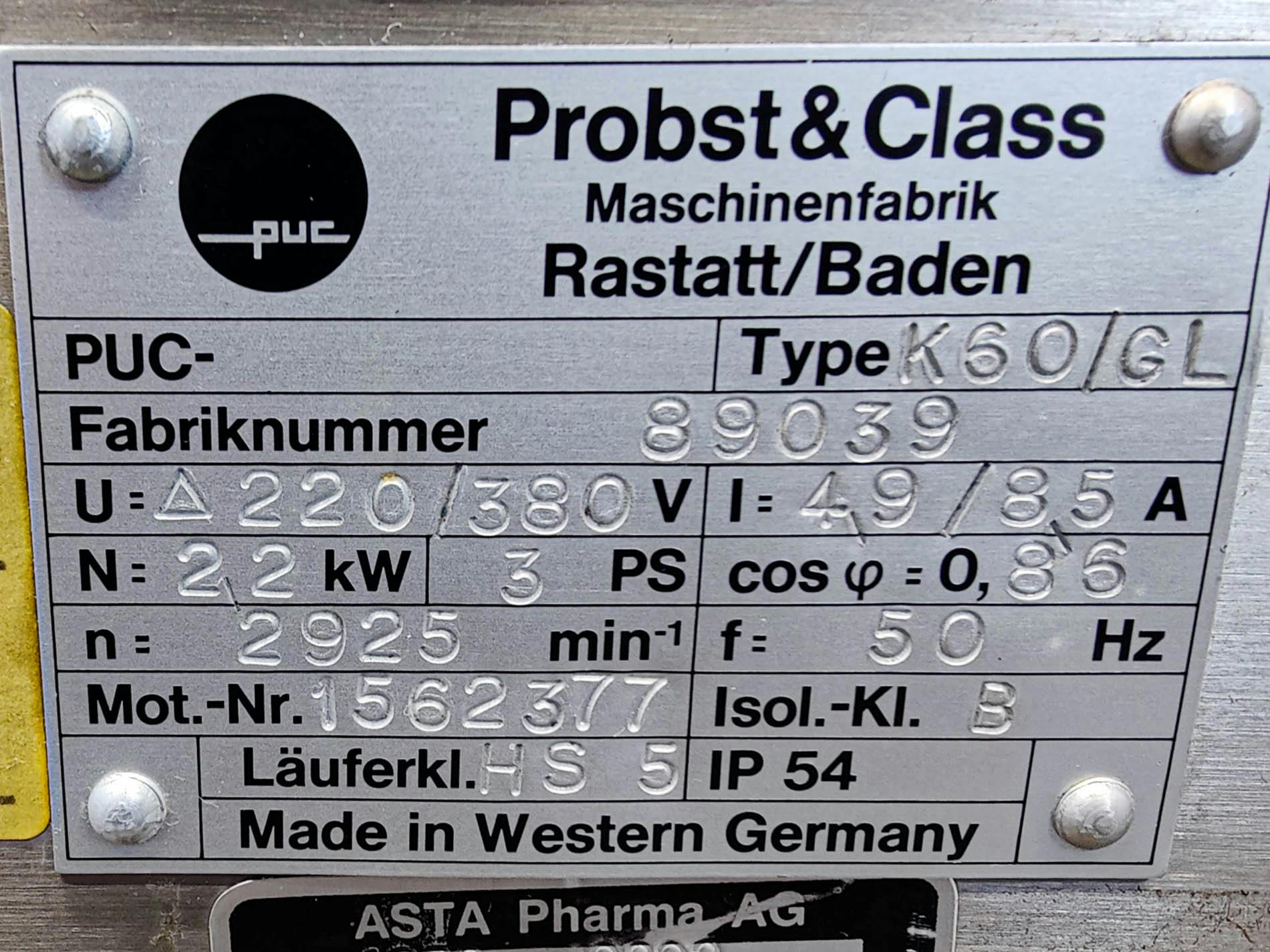 Puc Probst & Clas K-60 - with recycling pipe - Kolloidmühle - Gebraucht  Kolloidmühlen zu verkaufen