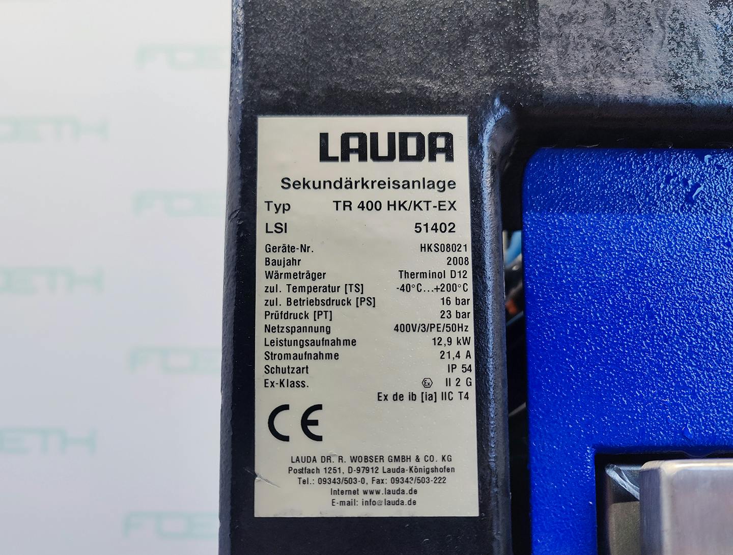 Lauda TR400 HK/KT-EX "secondary circuit system" - Unidade de fluido térmico - image 6