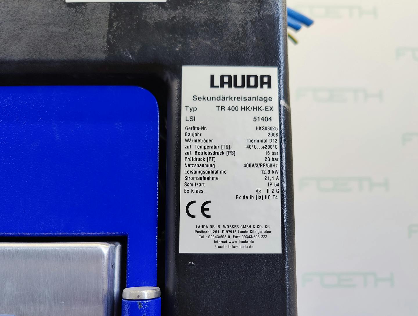 Lauda TR400 HK/HK-EX "secondary circuit system" - Unità di fluido termico - image 13