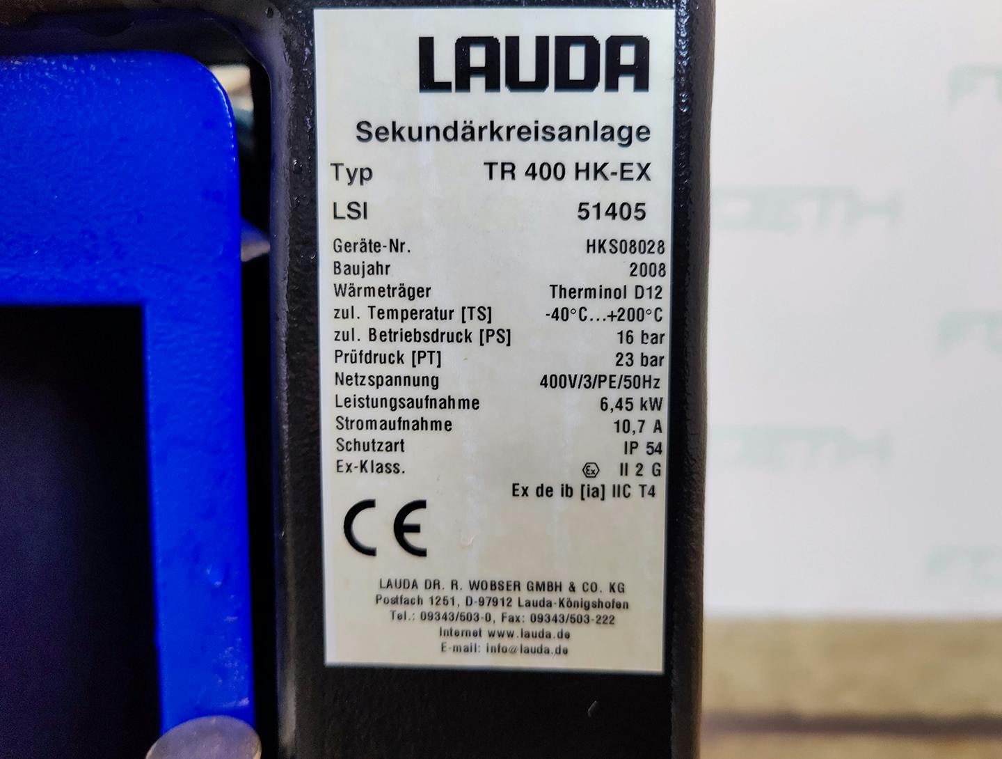 Lauda TR400 HK-EX "secondary circuit system" - Unidade de fluido térmico - image 6