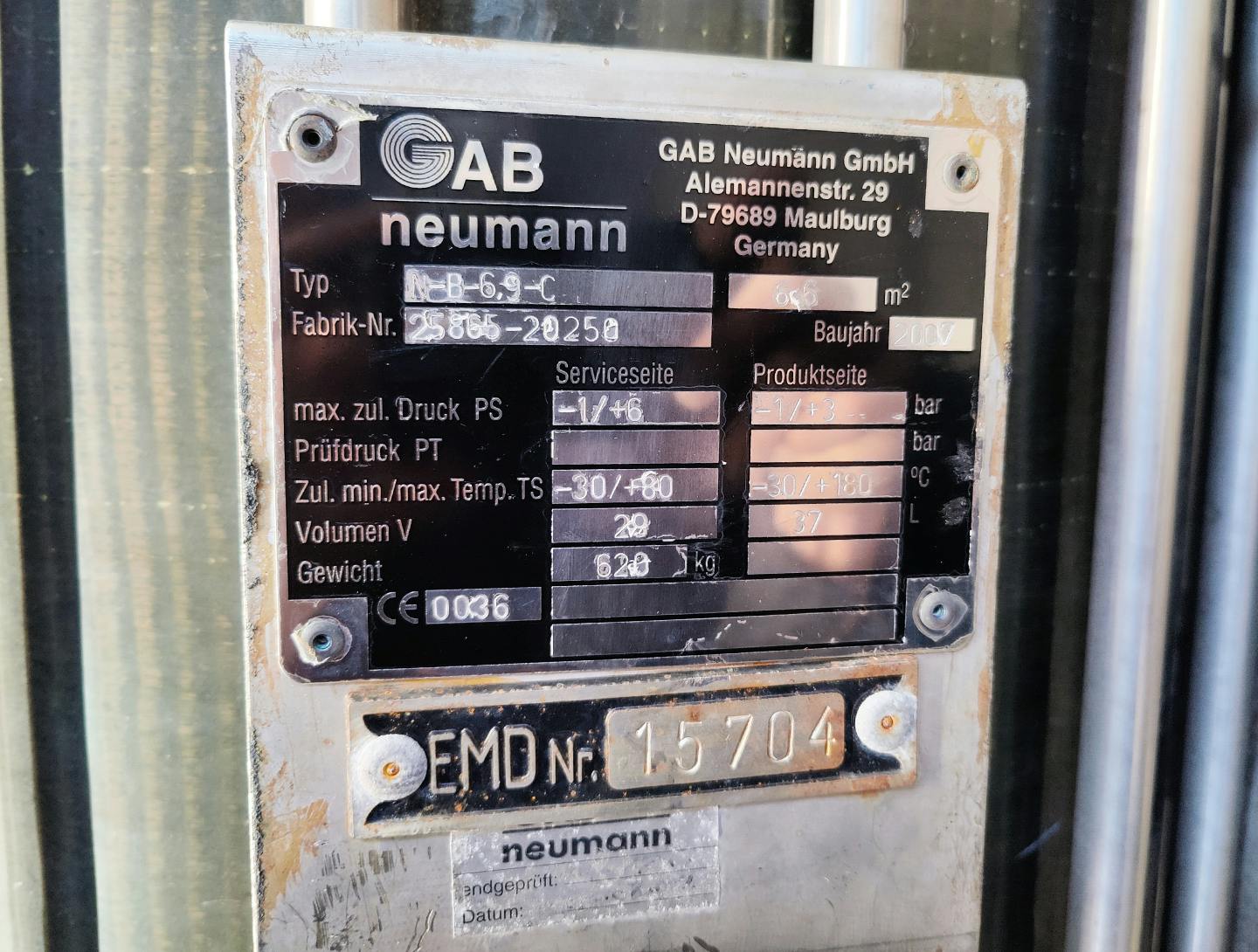 Gab Neumann N-B-6,9-C - Pláštový a trubkový výmeník tepla - image 9