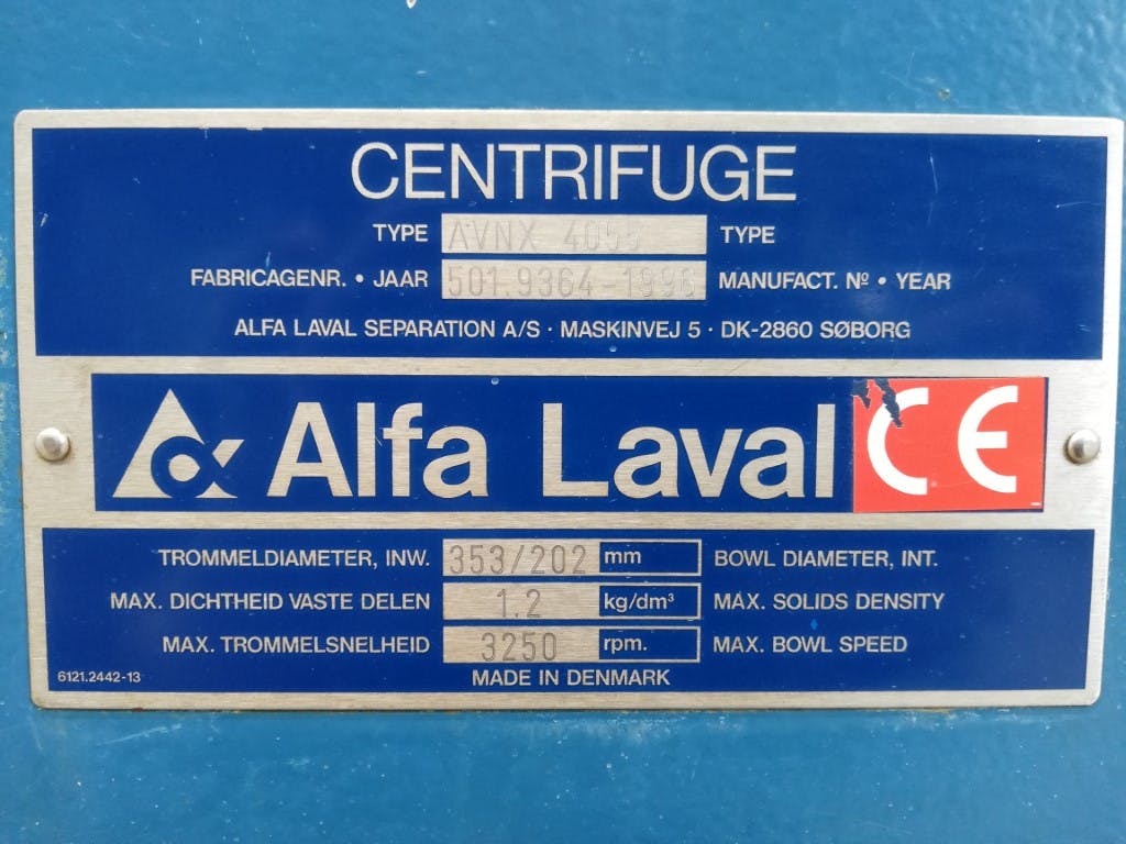 Alfa Laval AVNX4055 - Décanteur - image 12