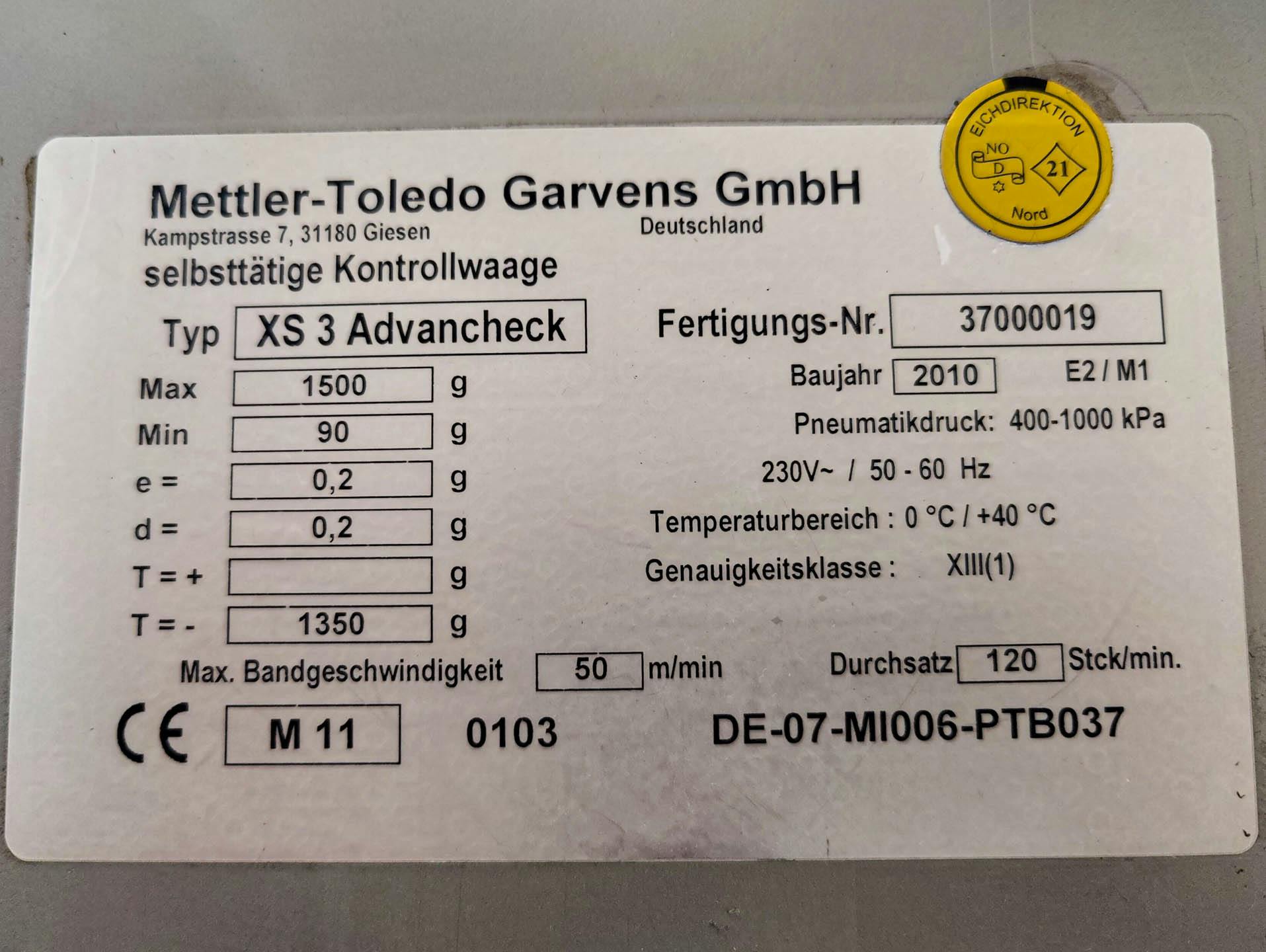 Mettler Toledo XS 3 Advancheck H/X-Ray - Detector de metales - image 9