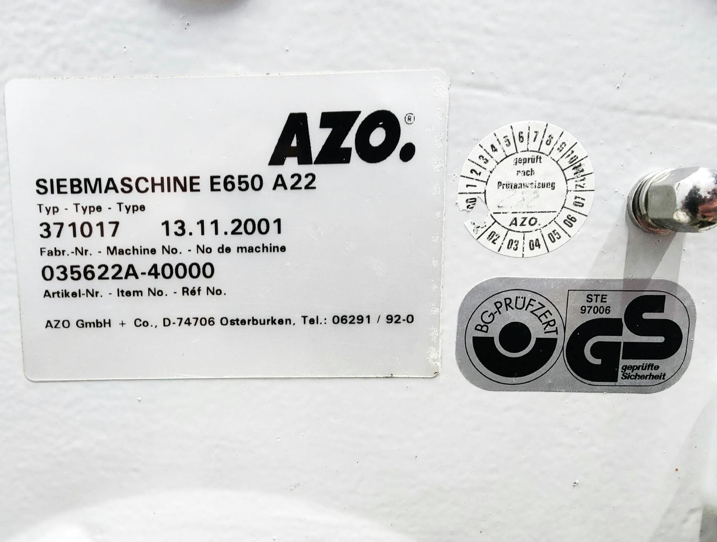 AZO E-650 - Peneira rotativa - image 6