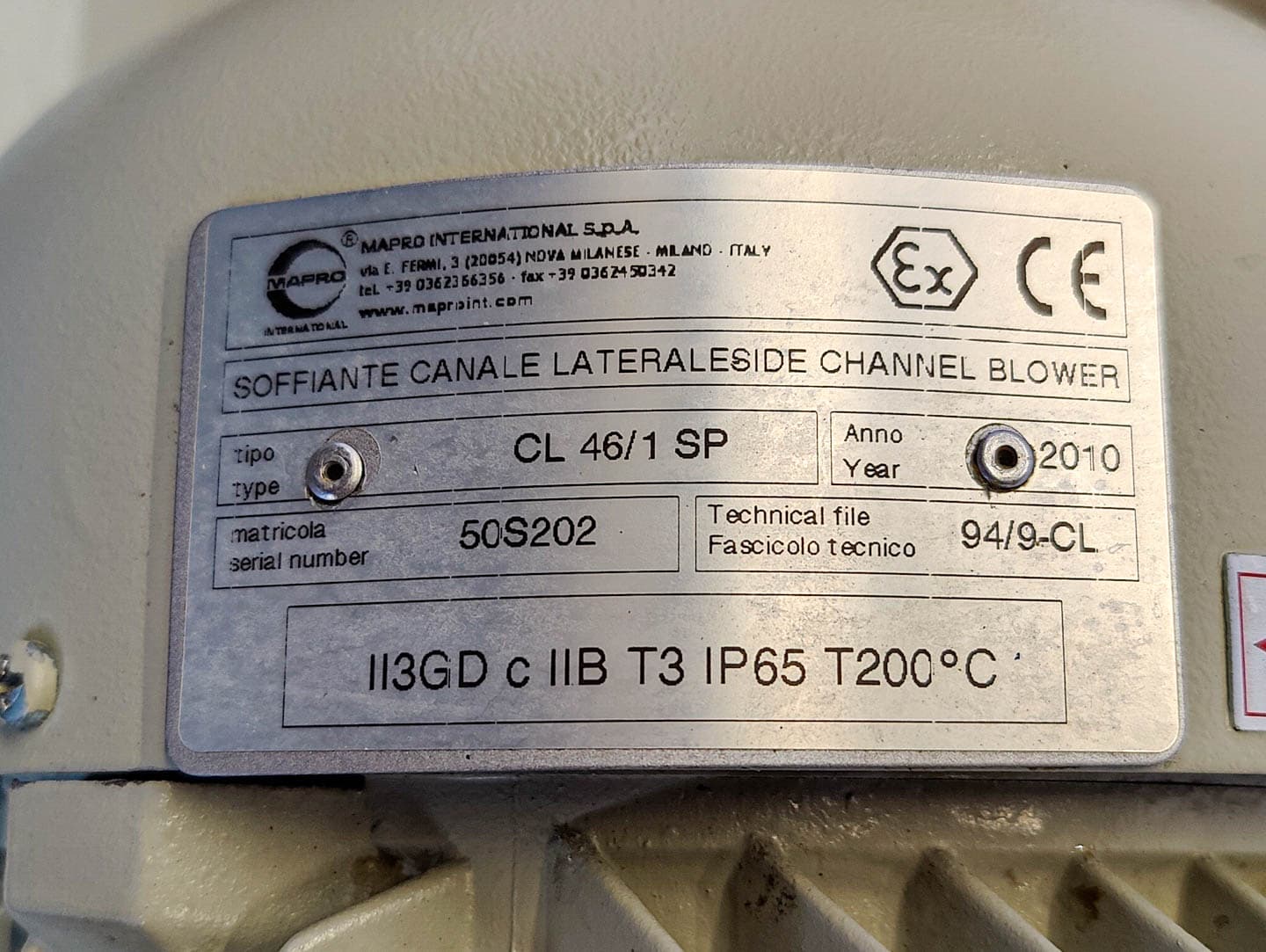 Mapro CL 46/1 SP - Blower - image 5