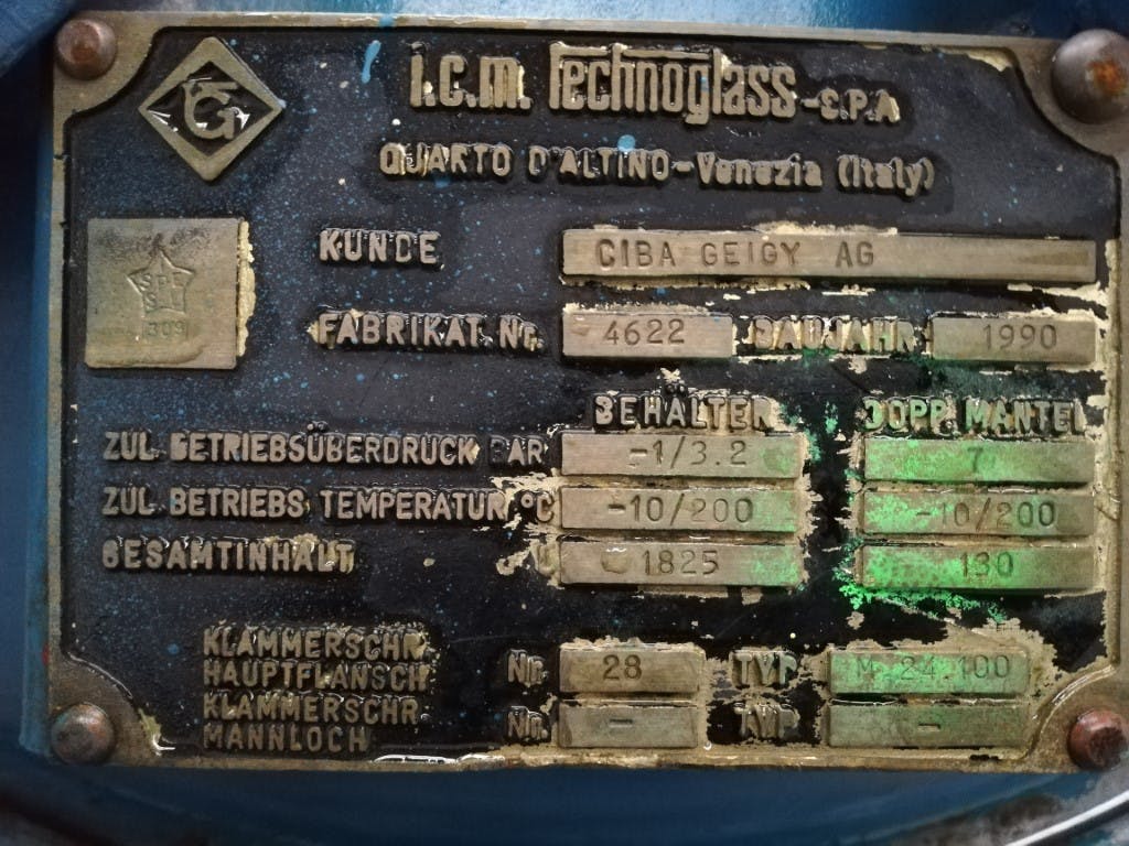 Technoglass 1825 Ltr - Reattore rivestito in vetro - image 10