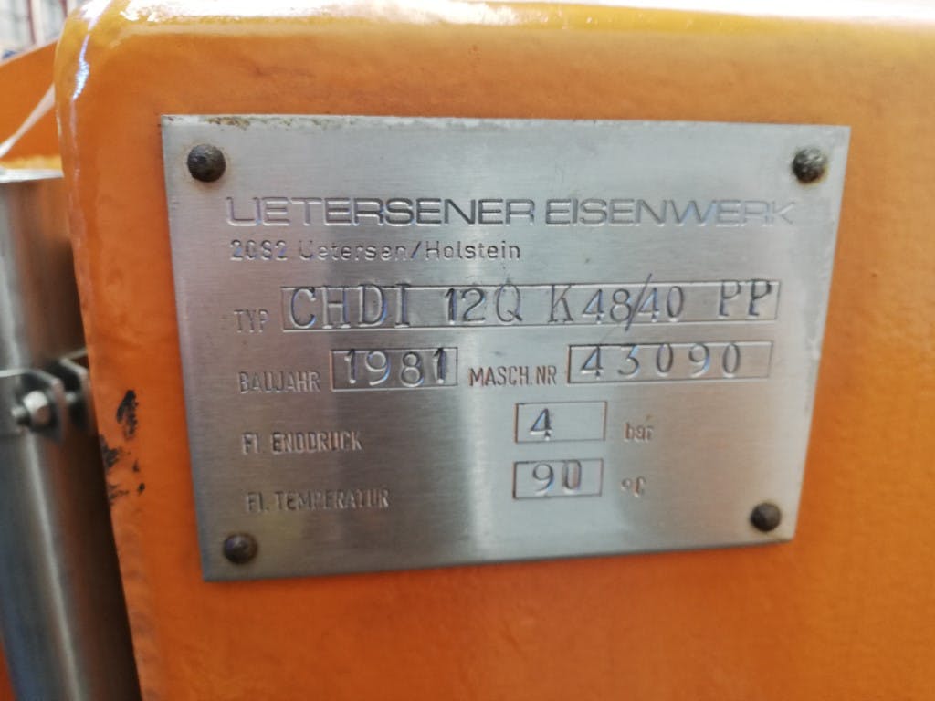 Uetersen Eisenwerk CHDI 12 Q K48/40 PP - Filtre presse - image 19