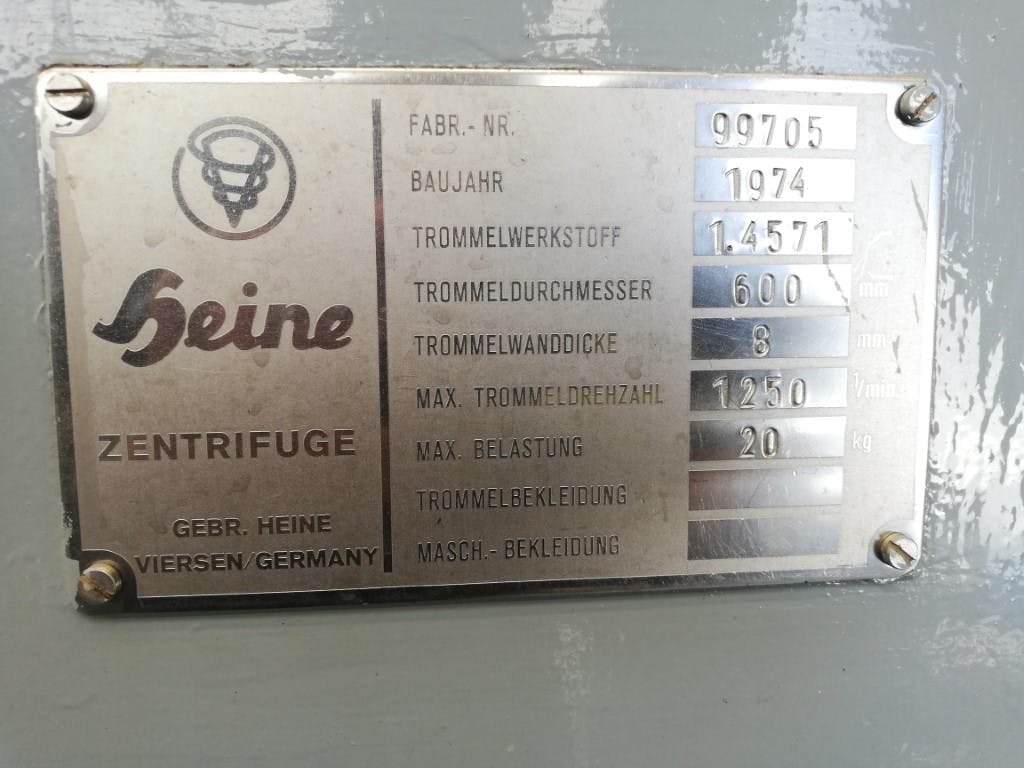 Heine Zentrifug 606 - Centrifugeuse à poussoir - image 9