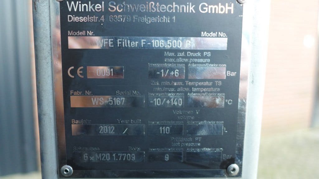 Winkel W-KF-12-40 DOE - Filtro de vela - image 8