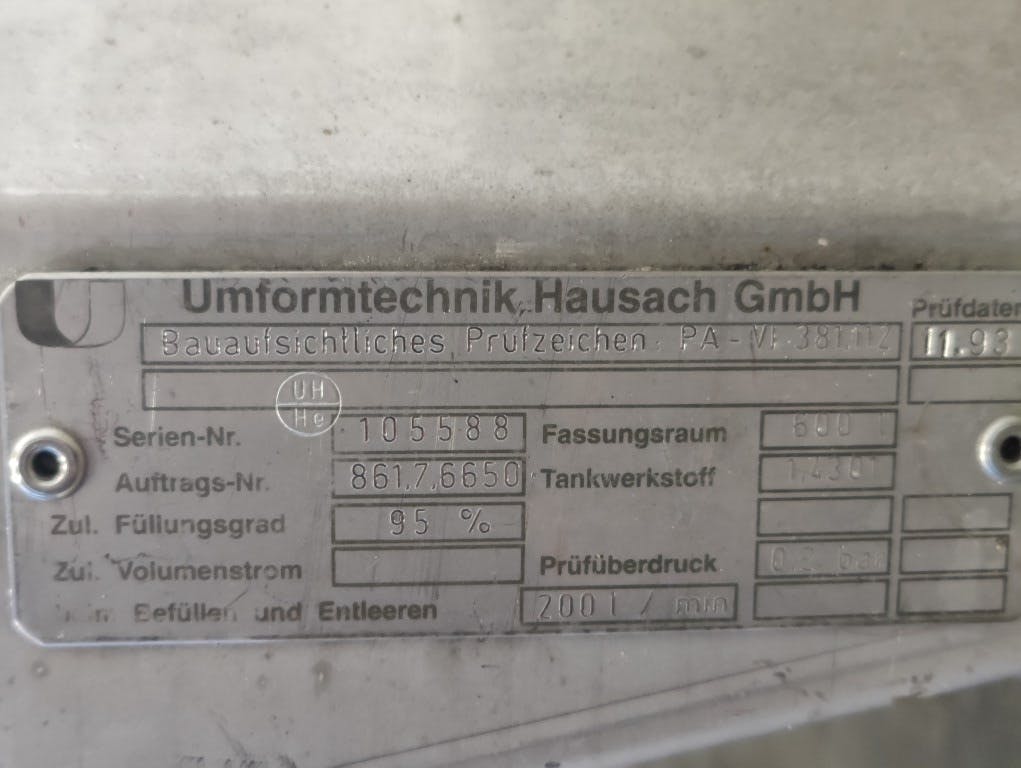 Umformtechnik 500 ltr. IBC - Vertical tank - image 7