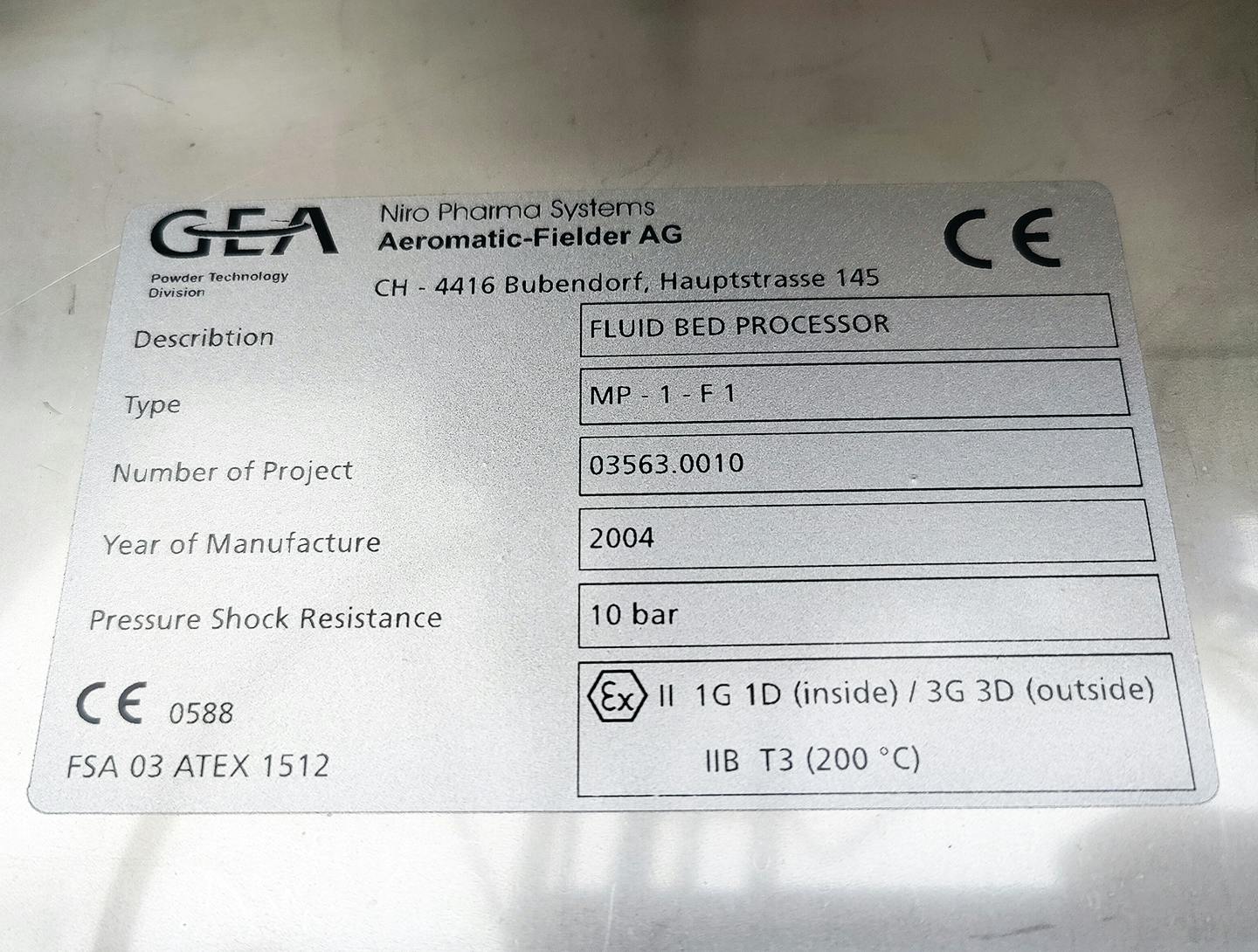 GEA Niro MP1 - Fluid bed dryer batch - image 5