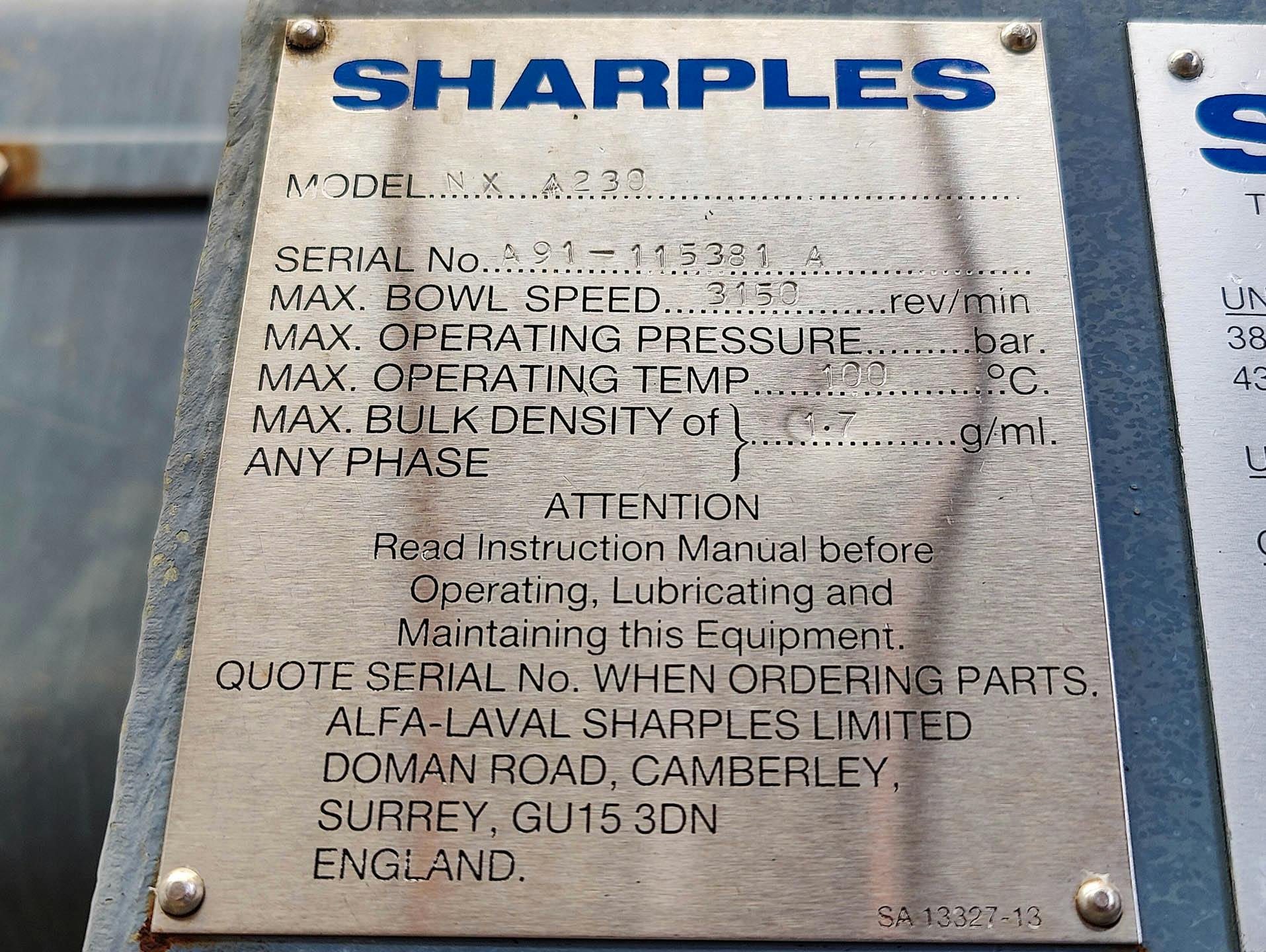 Alfa Laval Sharples NX 4230 - Wirówka dekantacyjna - image 12