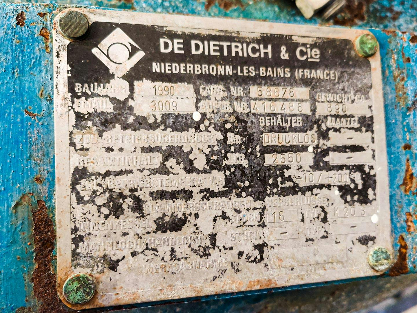 De Dietrich CSV-1200-243 (glass lined) - Cuve de stockage vertical - image 8