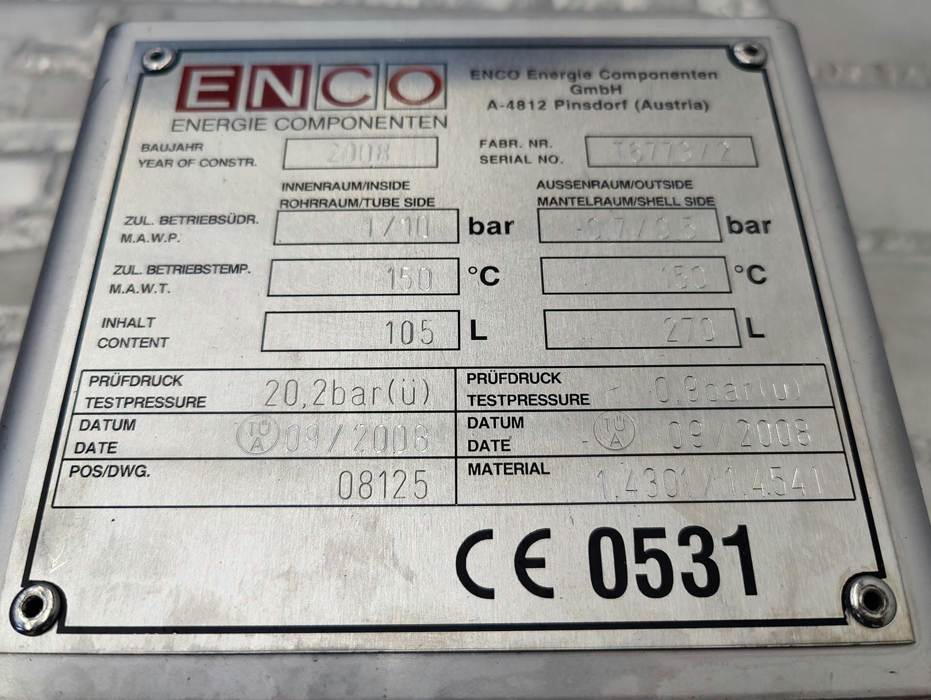 Enco finned tube heat exchanger - recuperator - Mantel- en buiswarmtewisselaar - image 6