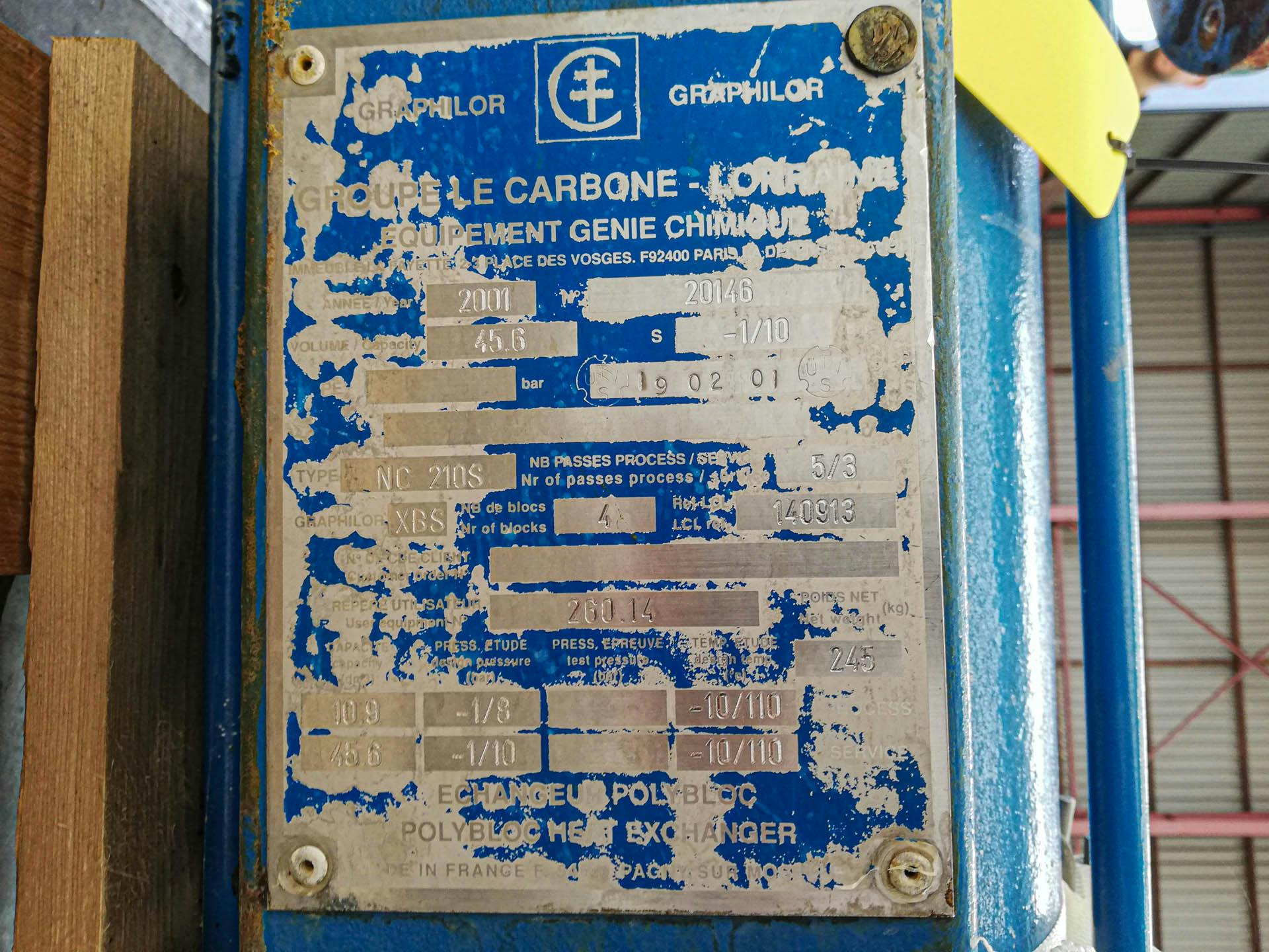 Le Carbone-Lorraine NC210S - Intercambiador de calor de carcasa y tubos - image 5