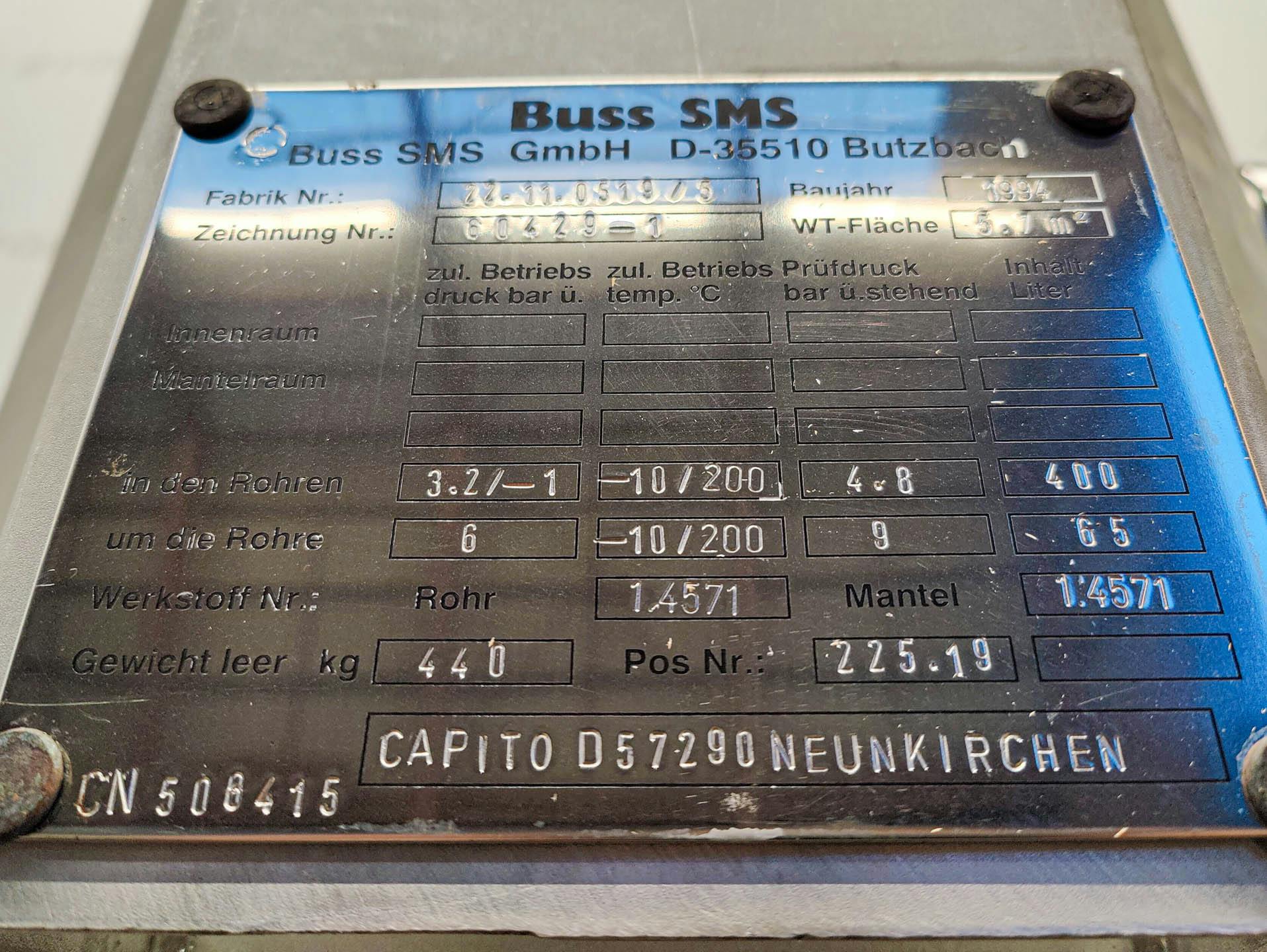 Buss-SMS trickling film cooler 5,7 m2 - Evaporador de película descendente - image 10